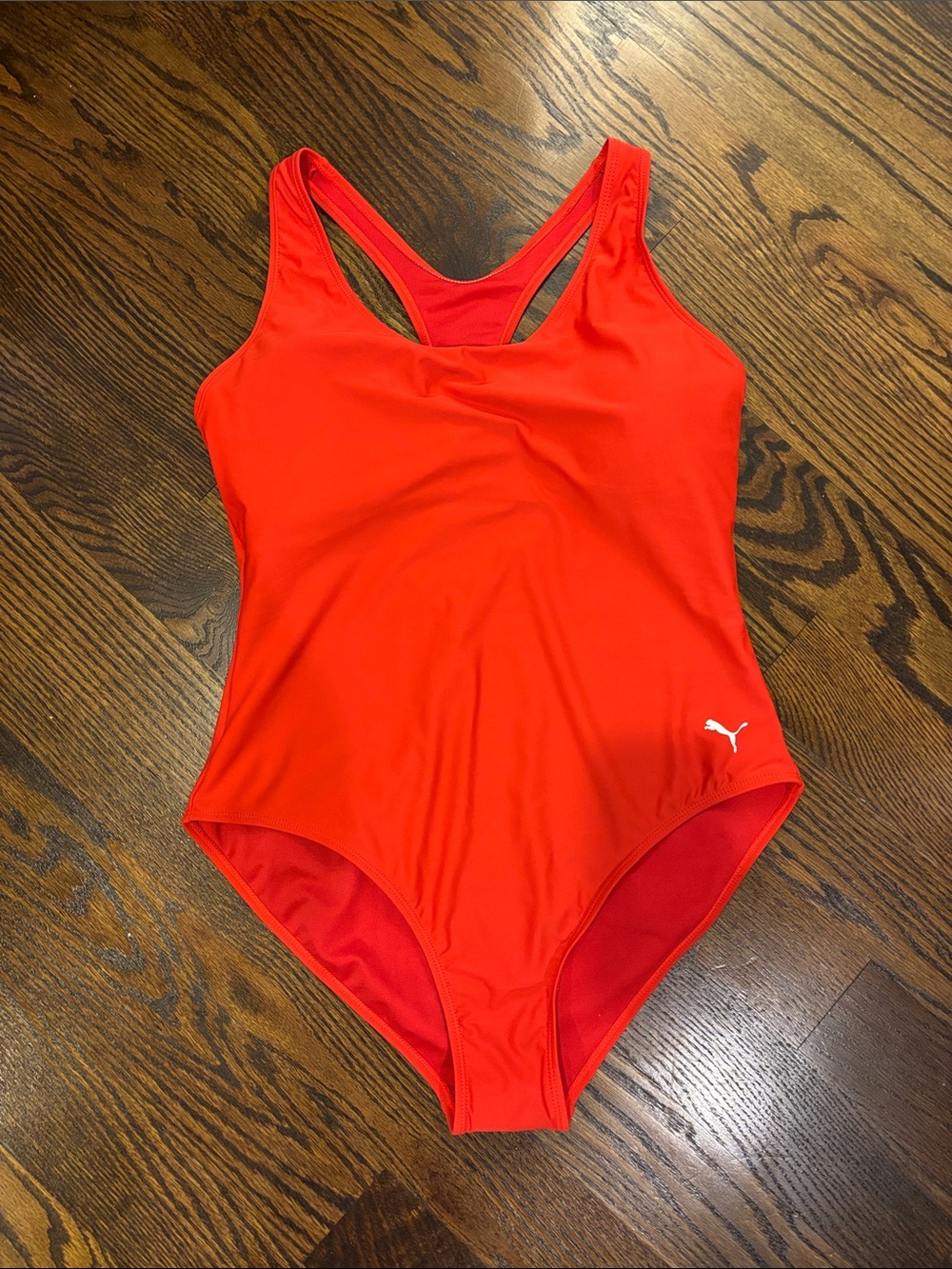 Puma Red Racerback One-Piece Swimsuit